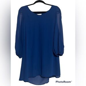 𝅺VAGUE Fashion Midi Royal Blue dress size Medium